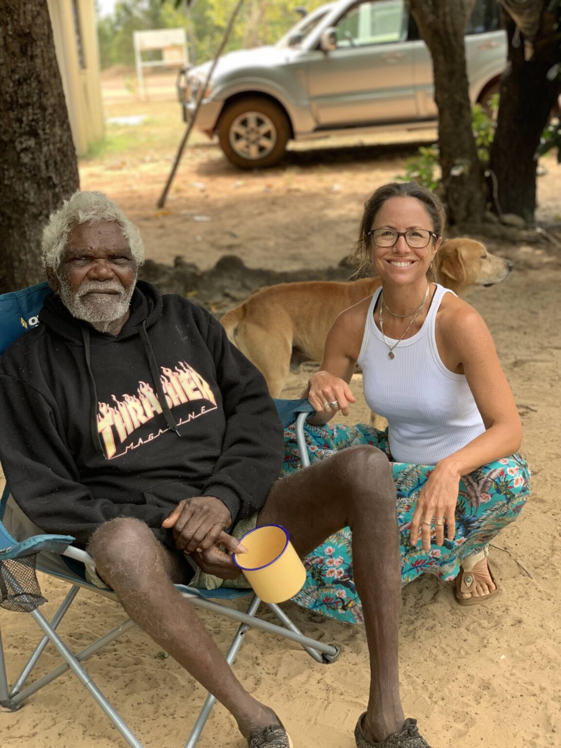 Clare with Mr Munuŋgurr