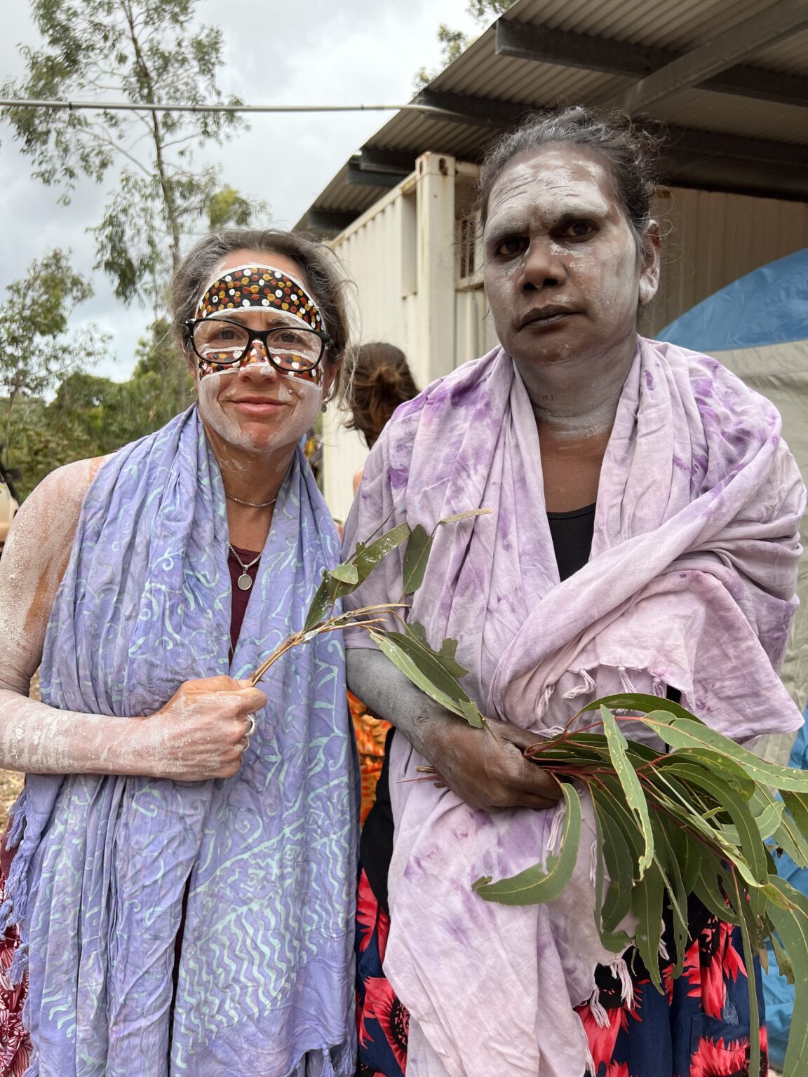 Clare with her yapa, Valerie Ganambarr, the woman who culturally adopted her in 2010.
