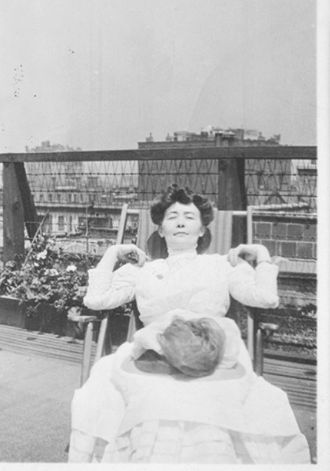 MIles-relaxing-in-Chicago-1910 Miles Franklin relaxing in Chicago State Library of New South Wales